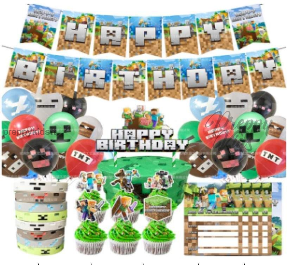 Minecraft 2nd edition Party Decorations (75 pcs) – Preppy Kids (Grand ...