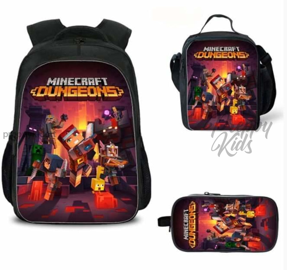 Minecraft Backpack Set Dungeon (3Pc) Backpack