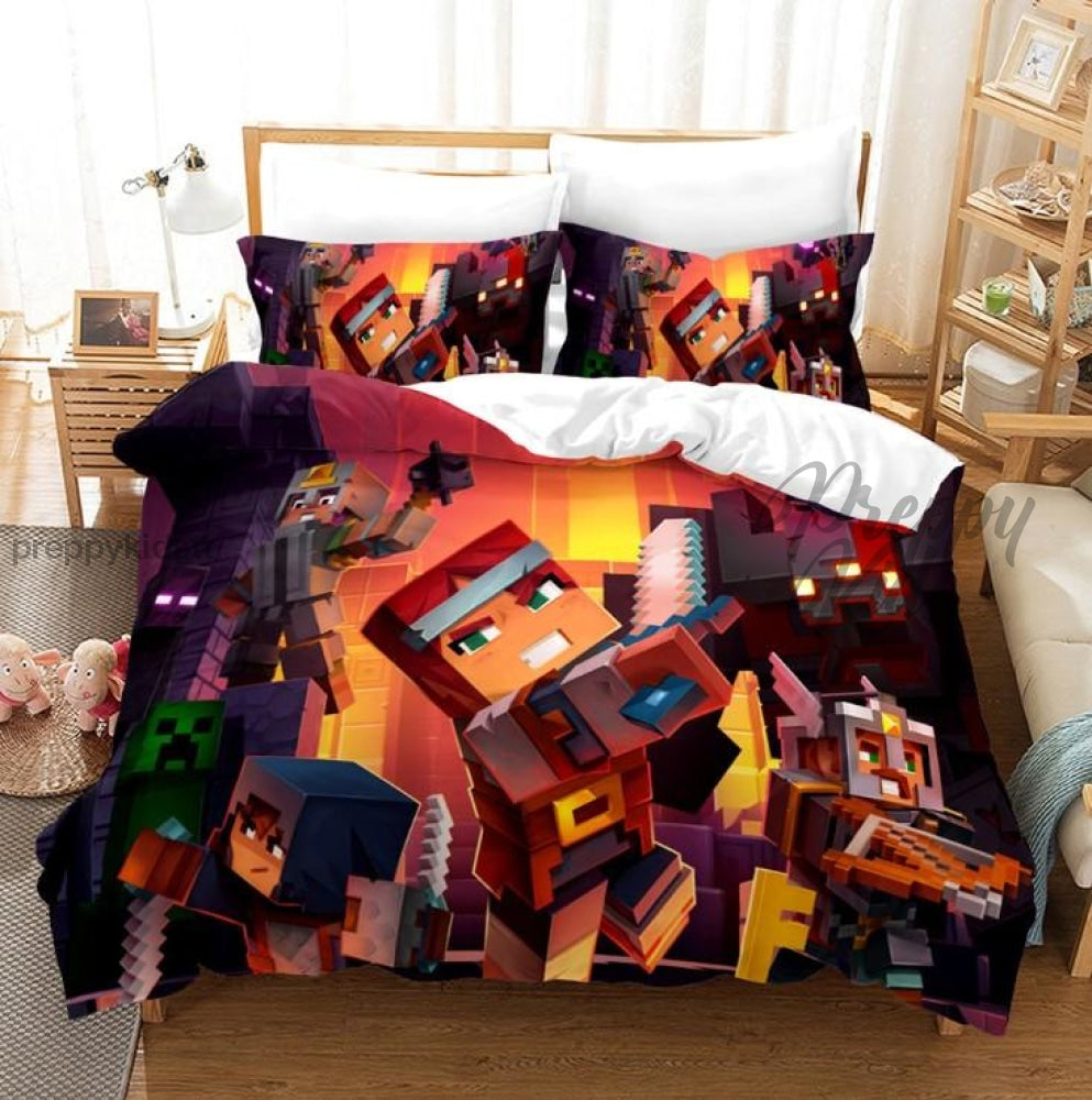 Minecraft 3Pc 3D Bed Comforter Set Bed Sets