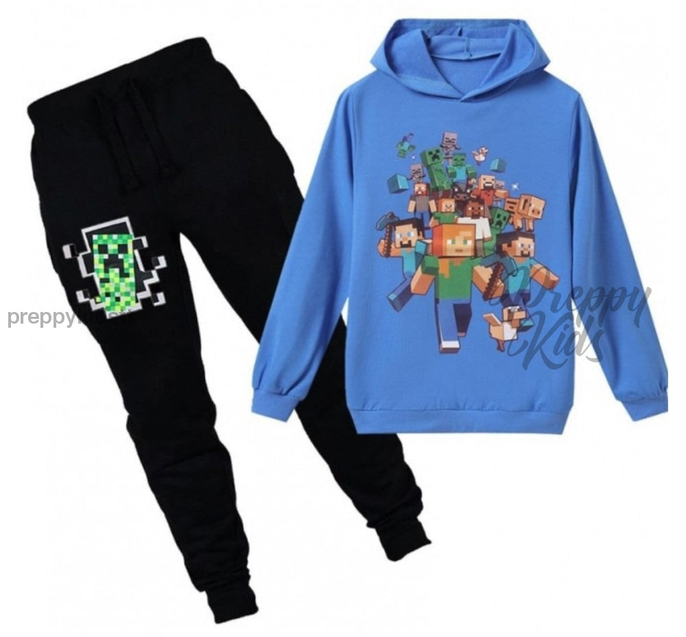 Minecraft Track Suit (All Star Crew - Blue) With Front Pockets Suits