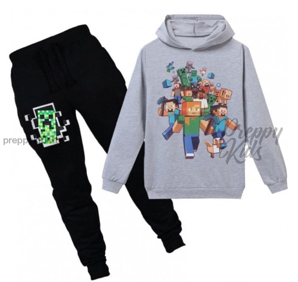 Minecraft Track Suit (All Star Crew - Grey) Suits