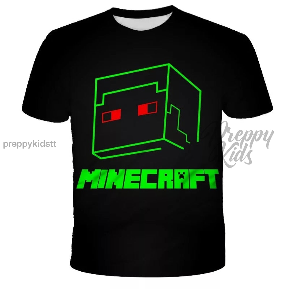 Minecraft Tshirt (Black & Green) 3D Hoodies