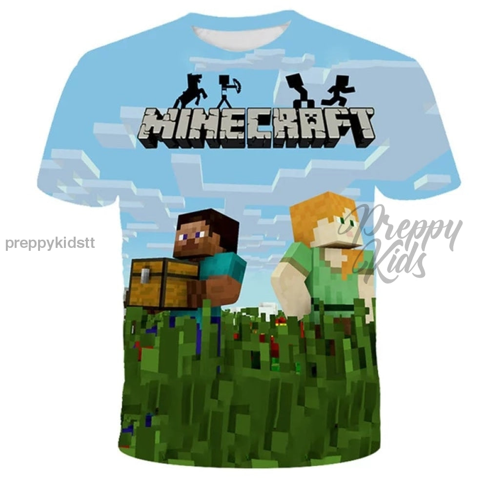 Minecraft Tshirt (Blue Green) 3D Hoodies