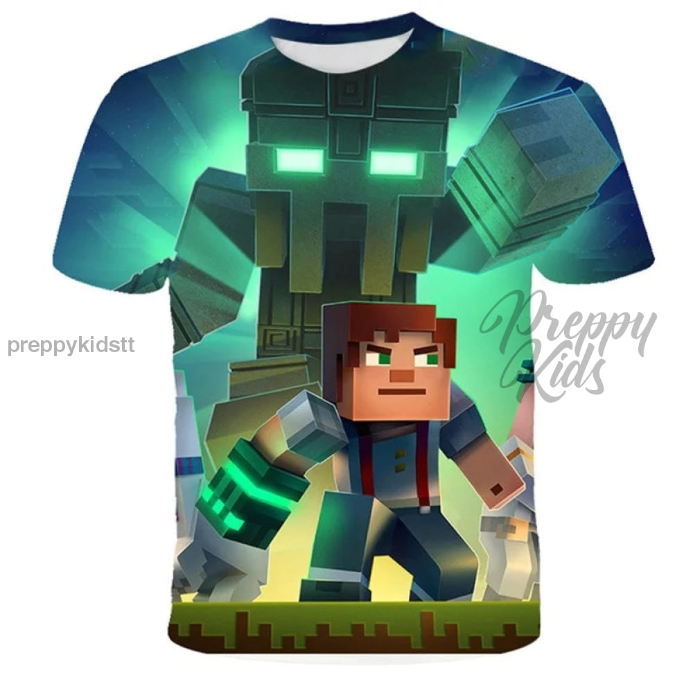 Minecraft Tshirt (Green) 3D Hoodies