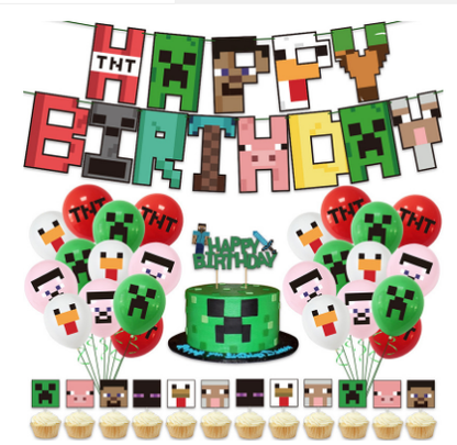 Minecraft  Deluxe edition Party Decoration package