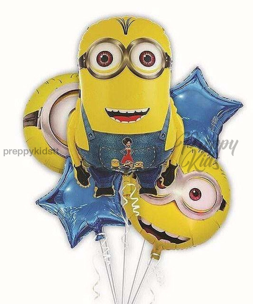 Minions 5Pc Foil Balloon Party Decorations