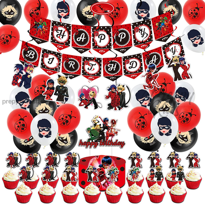 Miraculous Ladybug Party Decorations (50 Pcs) None