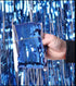 Mirror Blue Rain Curtain Party Decorations