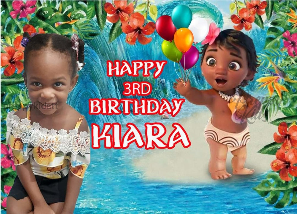 Moana Party Backdrop Decorations