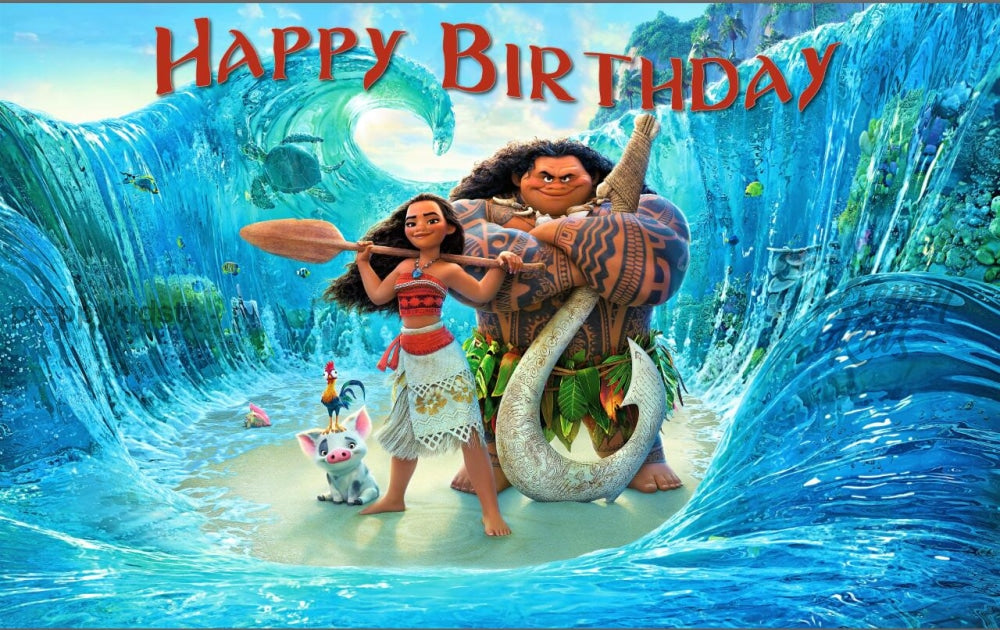 Moana Party Backdrop Decorations