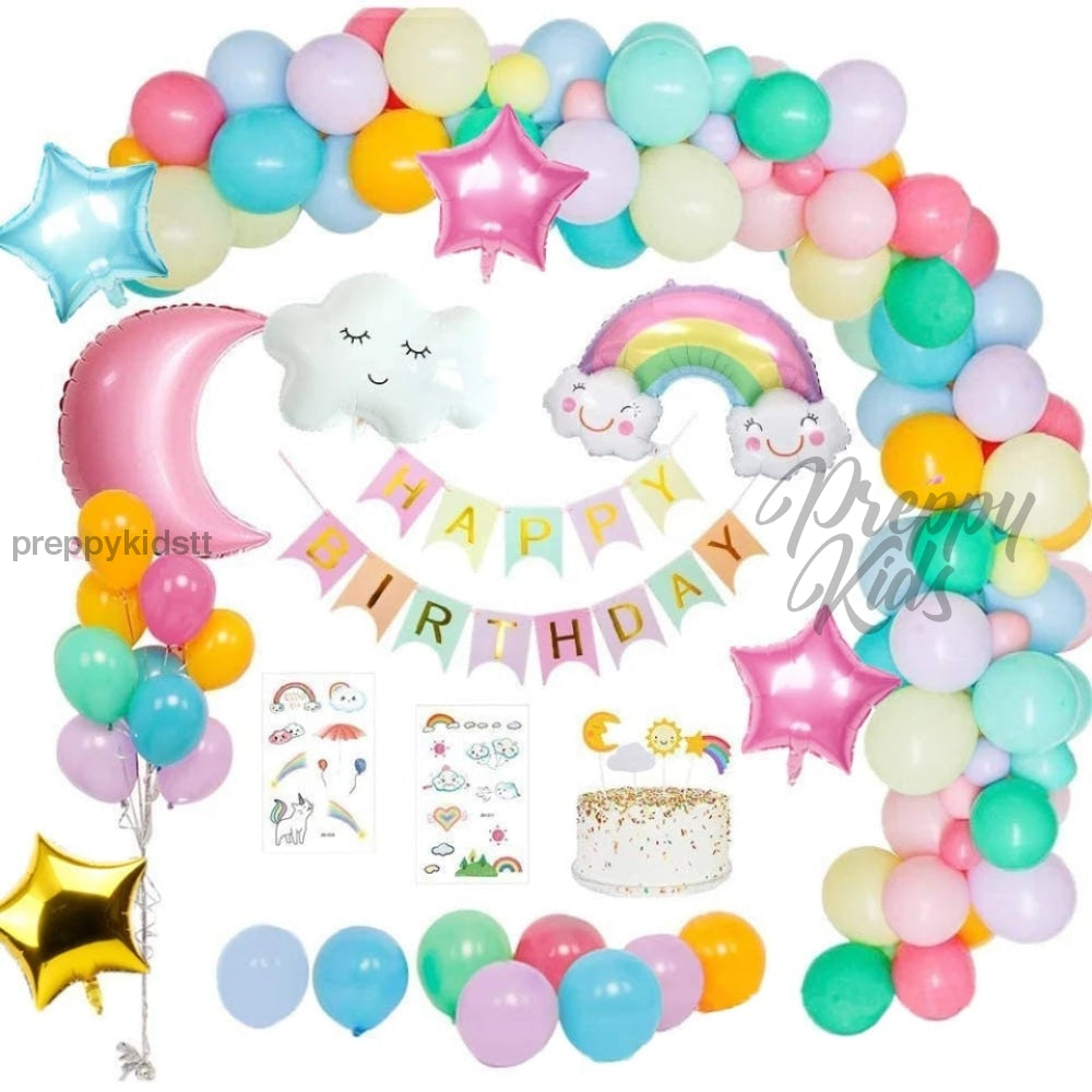 Moon Sun Rainbow Cloud Balloons Decorations Party