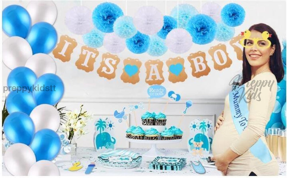 Mummy To Be - Boy Party Decorations (Baby Shower)