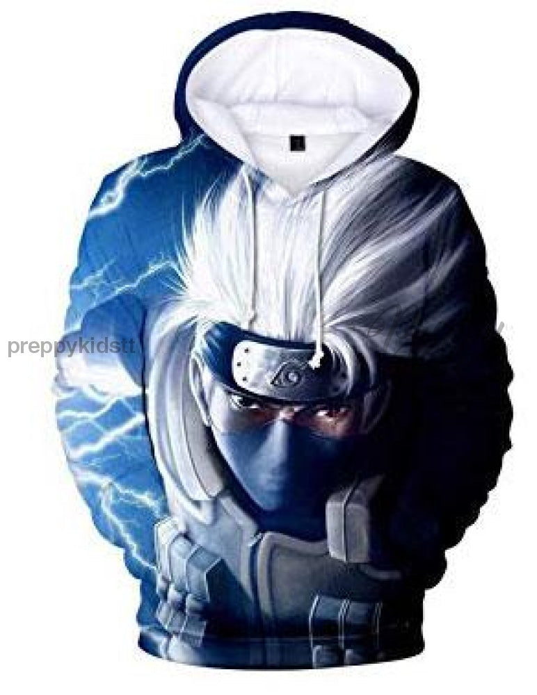 Naruto 3D Hoodie (Kakashi Blue) Hoodies