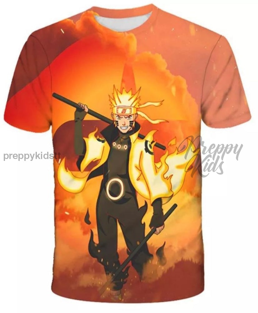 Naruto Tshirt Sky with Flames – Preppy Kids Shop