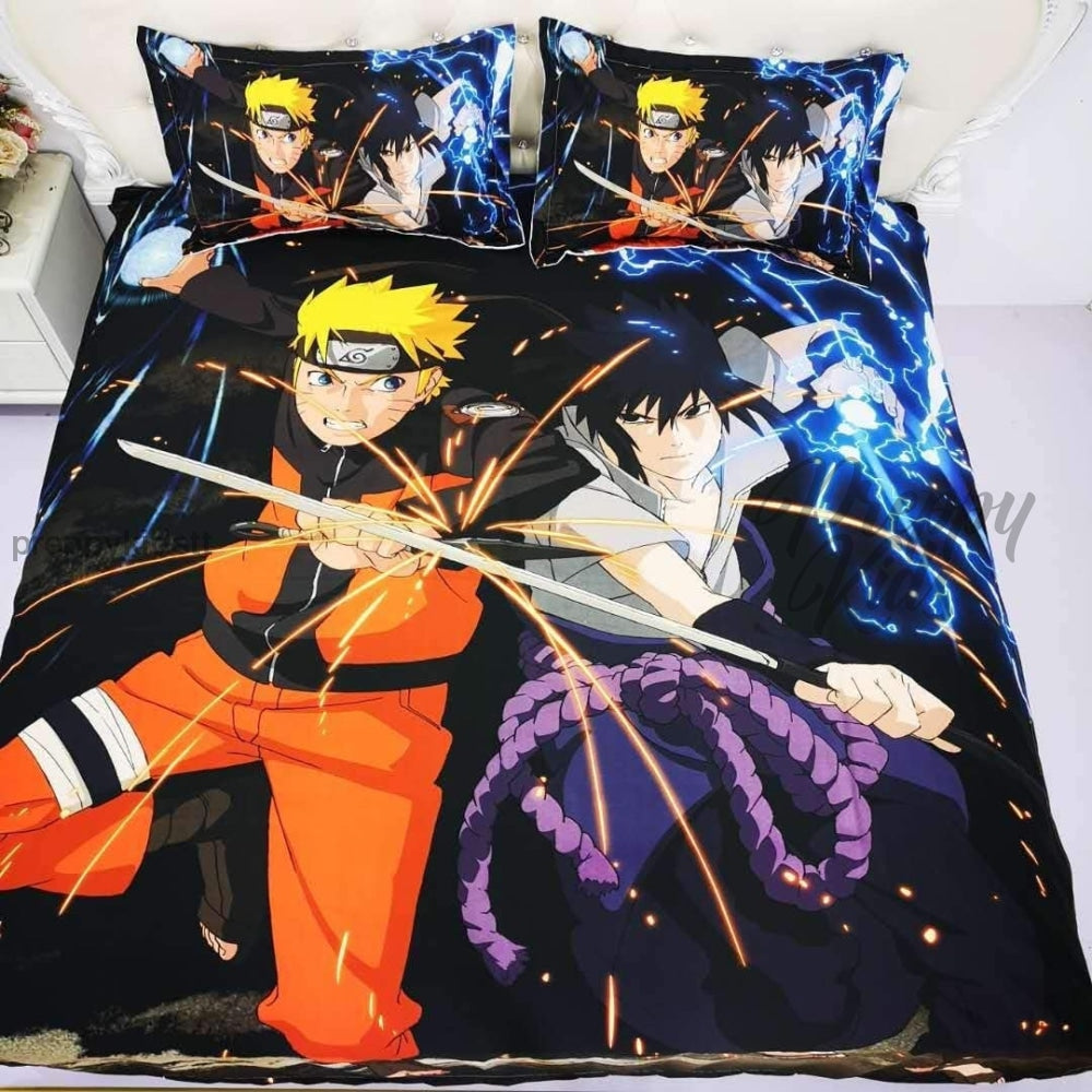 Naruto Vs Sasuke 3Pc Comforter Set Bed Sets