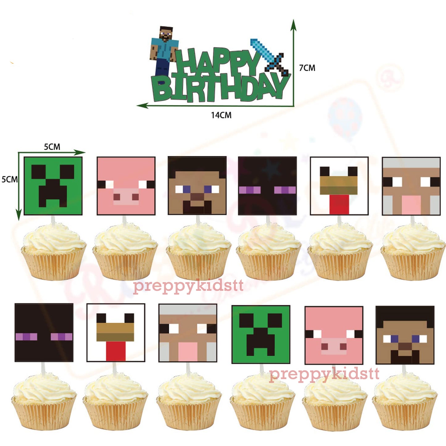 Minecraft  Deluxe edition Party Decoration package