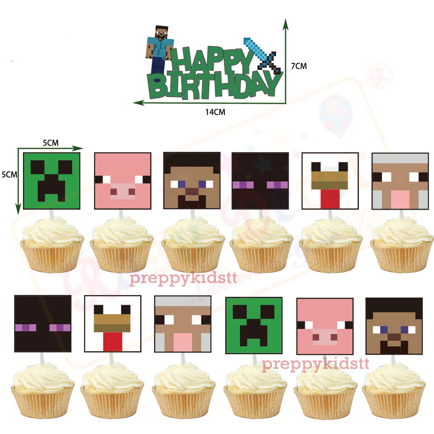 Minecraft  Deluxe edition Party Decoration package