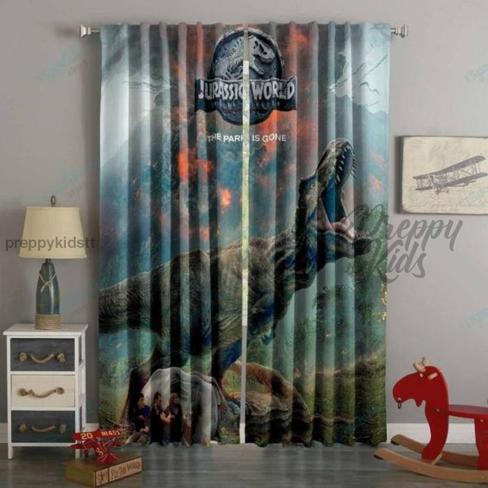 No. 23 - Dinosaur Curtains Jurassic World (Blackout 2 Panels) Curtain