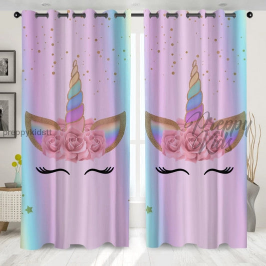 Unicorn Curtain Eyelashes (Blackout - 2 Panels)