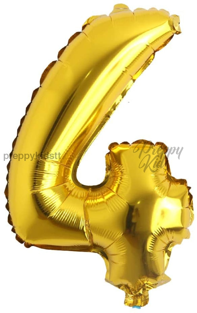 Number Gold Foil 32 Helium Balloons (32). 1 To 9 4 Party Decorations