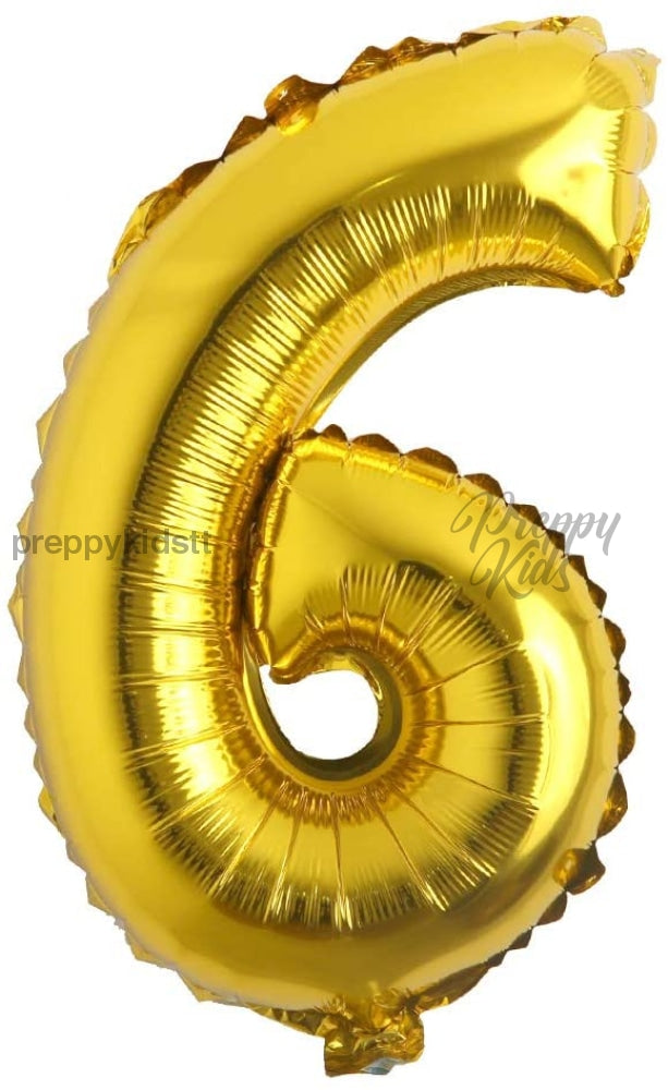 Number Gold Foil 32 Helium Balloons (32). 1 To 9 6 Party Decorations