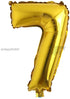 Number Gold Foil 32 Helium Balloons (32). 1 To 9 7 Party Decorations