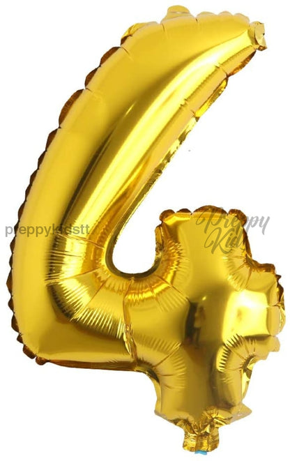 Number Gold Foil 32 Helium Balloons (32). 1 To 9 4 Party Decorations