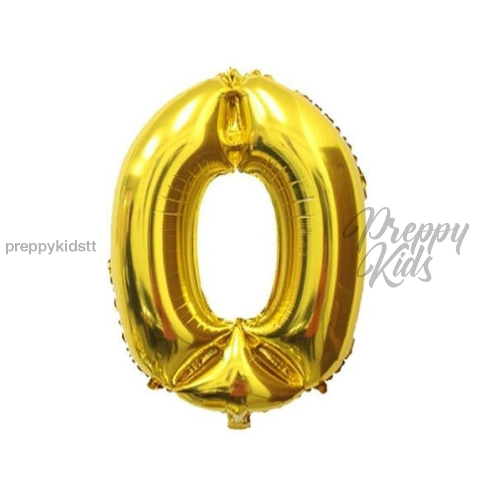 Number Gold Foil 32 Helium Balloons (32). 1 To 9 Party Decorations