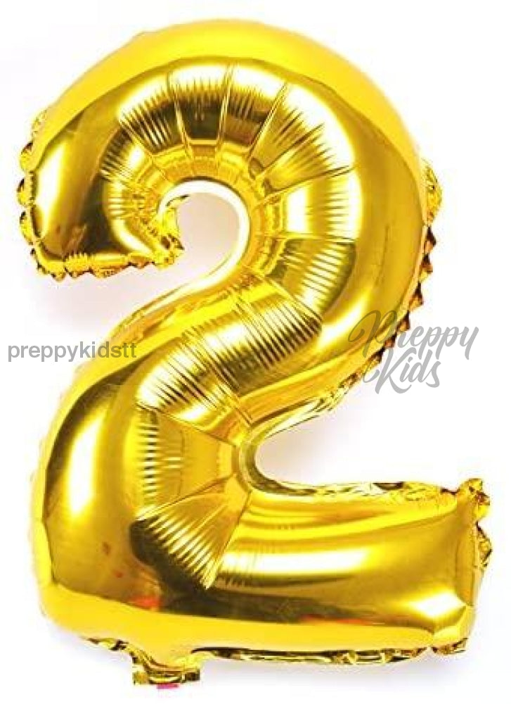 Number Gold Foil 42 Helium Balloons (42). 1 To 9 Party Decorations