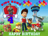 Paw Patrol Happy Birthday Backdrop Party Decorations