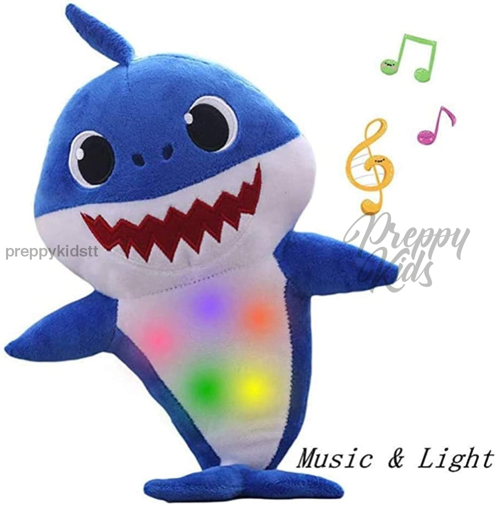 Plush Baby Shark Toys Singing With Music And Glow In The Dark Blue