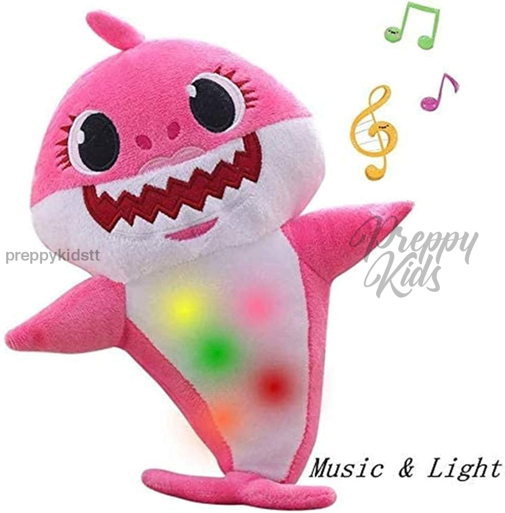 Plush Baby Shark Toys Singing With Music And Glow In The Dark Pink