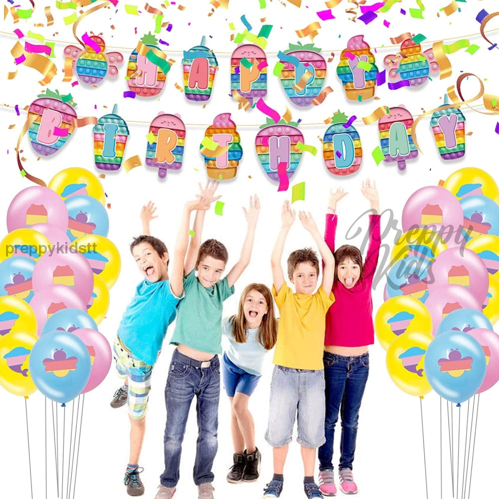 Pop It Girls Version Package Party Decorations