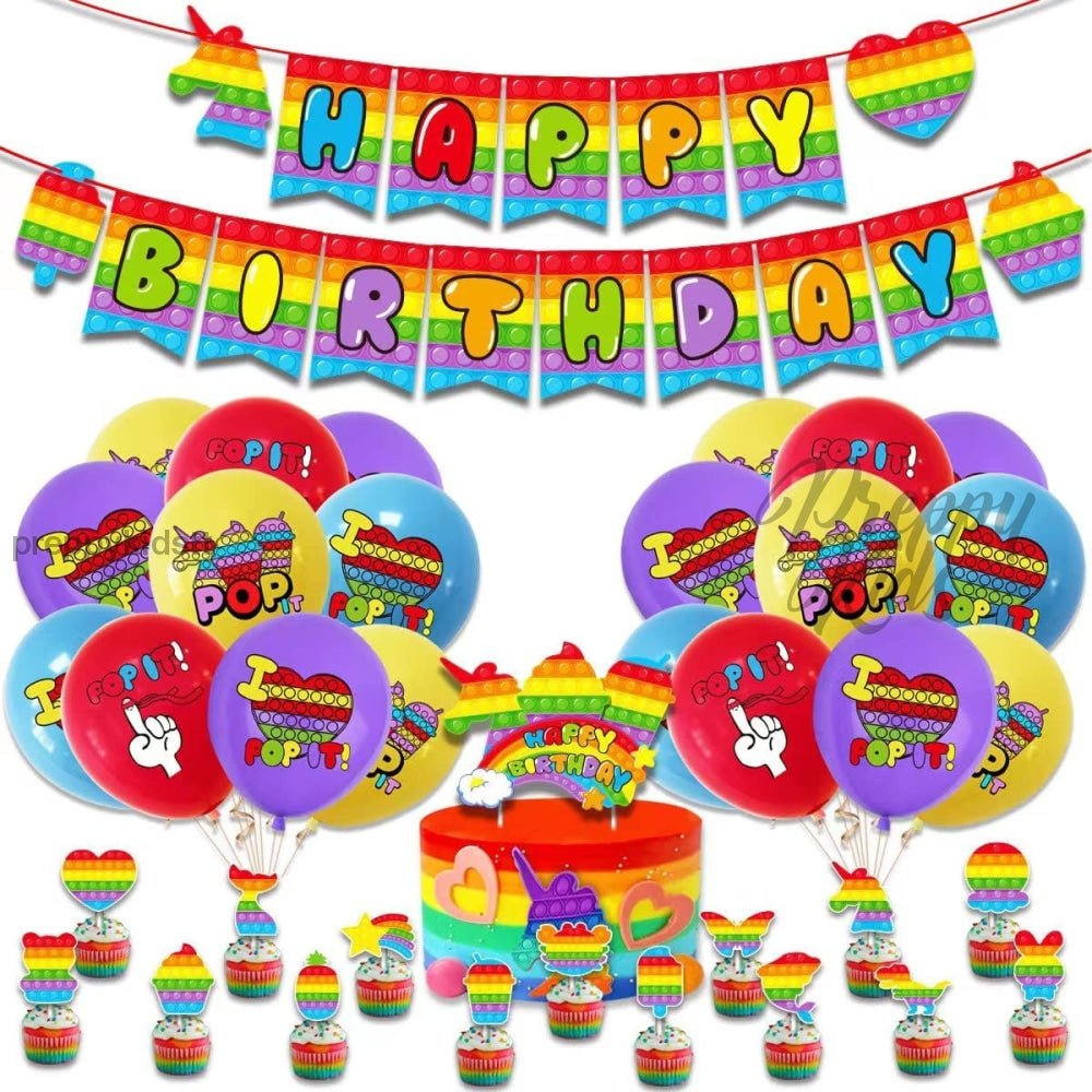 Pop It Lite Package Party Decorations