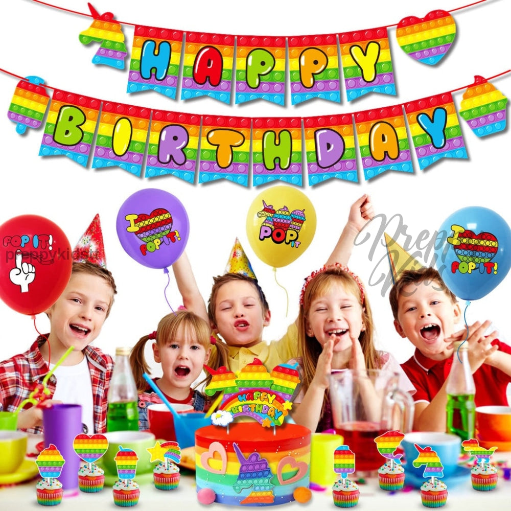 Pop It Lite Package Party Decorations