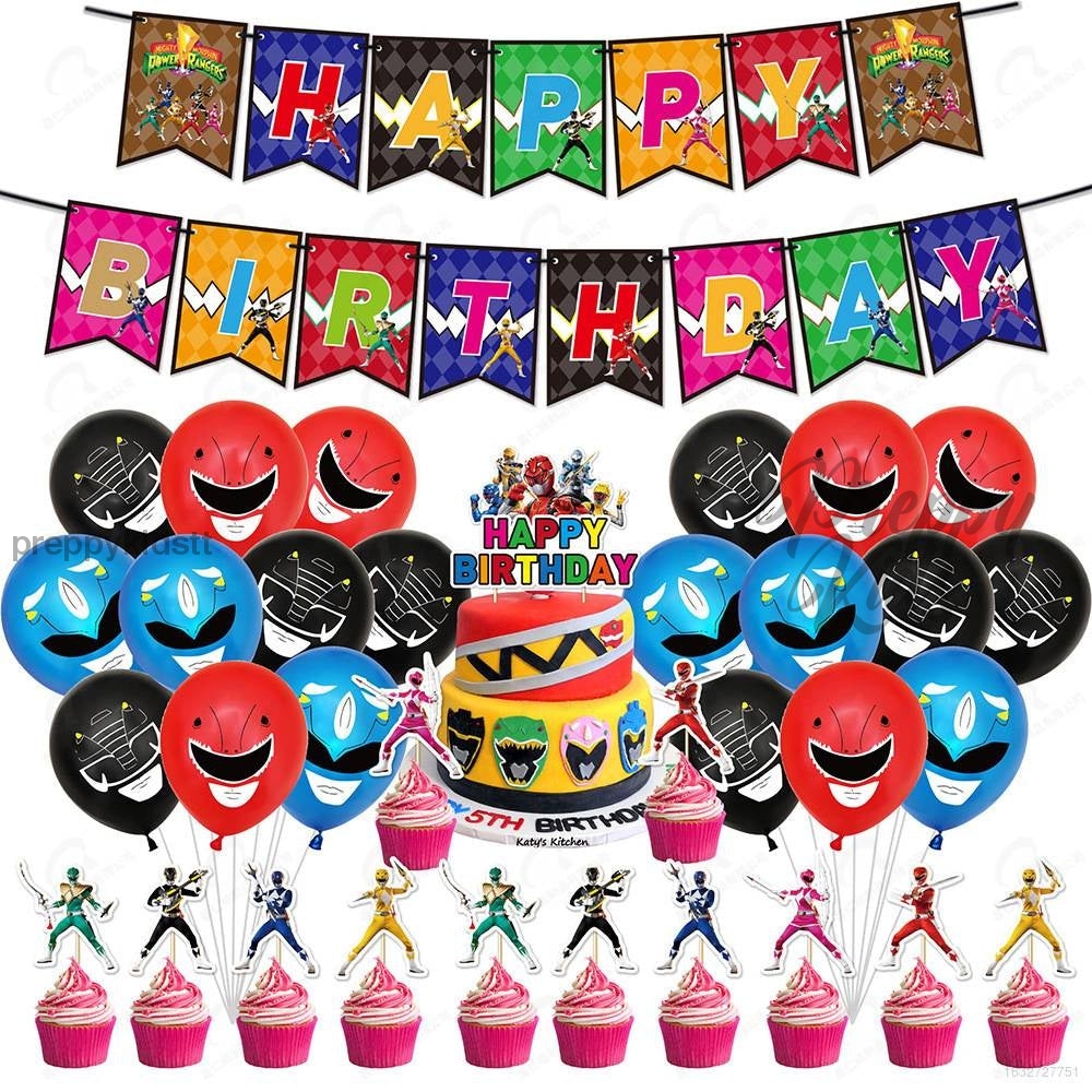Power Rangers Party Decoration Package (34 PCs) | Preppy Kids Trinidad