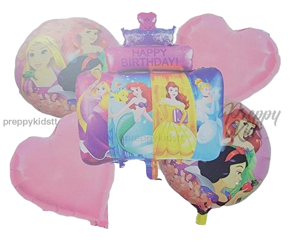 Princess Mermaid 5Pc Foil Balloon Set Party Decorations