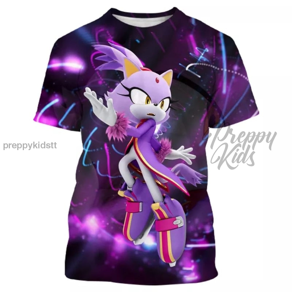 Purple Sonic Girl 3D Hedgehog Tshirt Hoodies