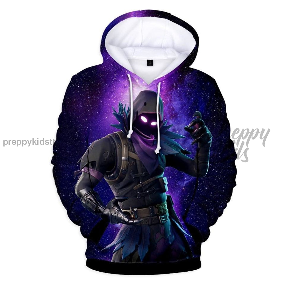 Raven Fortnite 3D Hoodie Hoodies