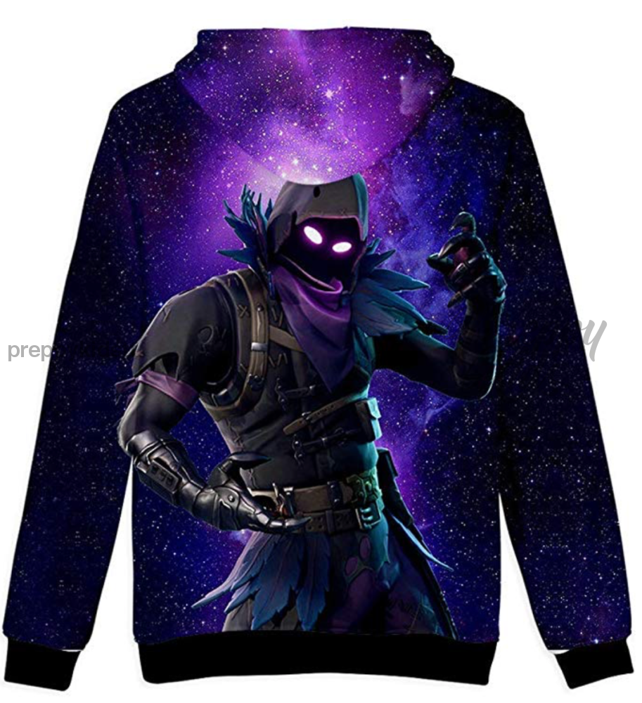 Raven Fortnite 3D Hoodie Hoodies