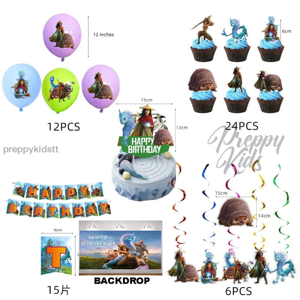 Raya Party Decoration Package (51 Pcs) With Backdrop Decorations