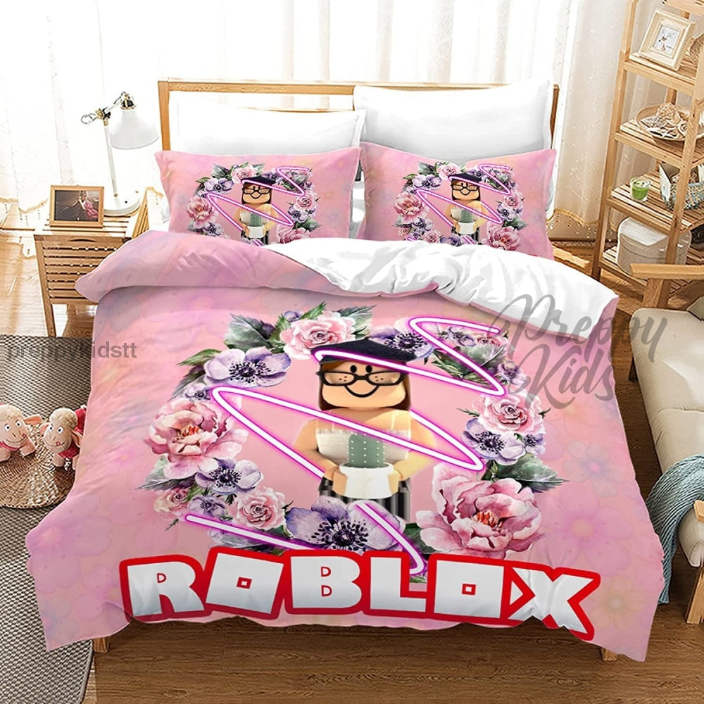 Roblox Girls Bed 3Pc Comforter Set Pink Bed Sets