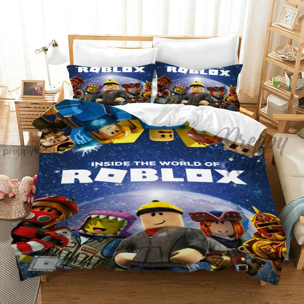 Roblox Inside The World 3Pc 3D Bed Comforter Set Bed Sets