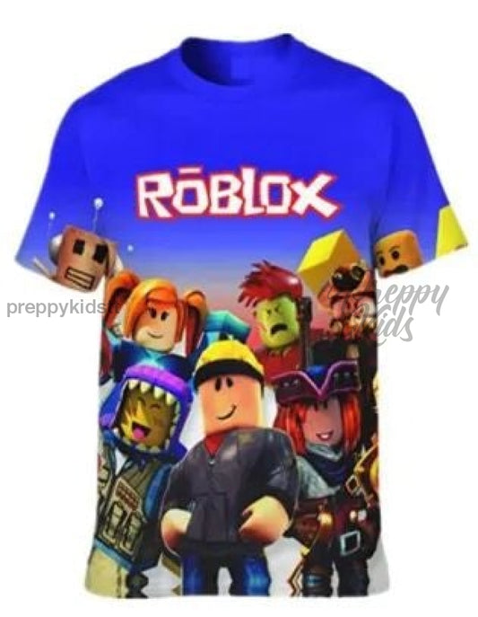 Roblox T-Shirt (Vivid Blue 3D Hoodies