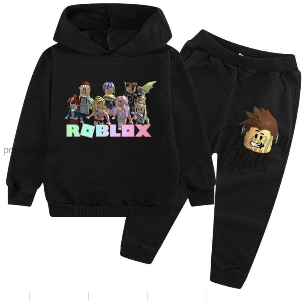 Roblox Track Suit (Girls Crew) With Front Pockets (Black) Suits