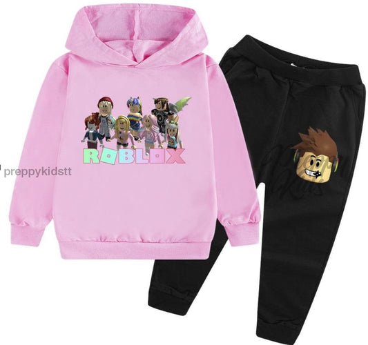Roblox Track Suit (Girls Crew) With Front Pockets (Pink) Suits