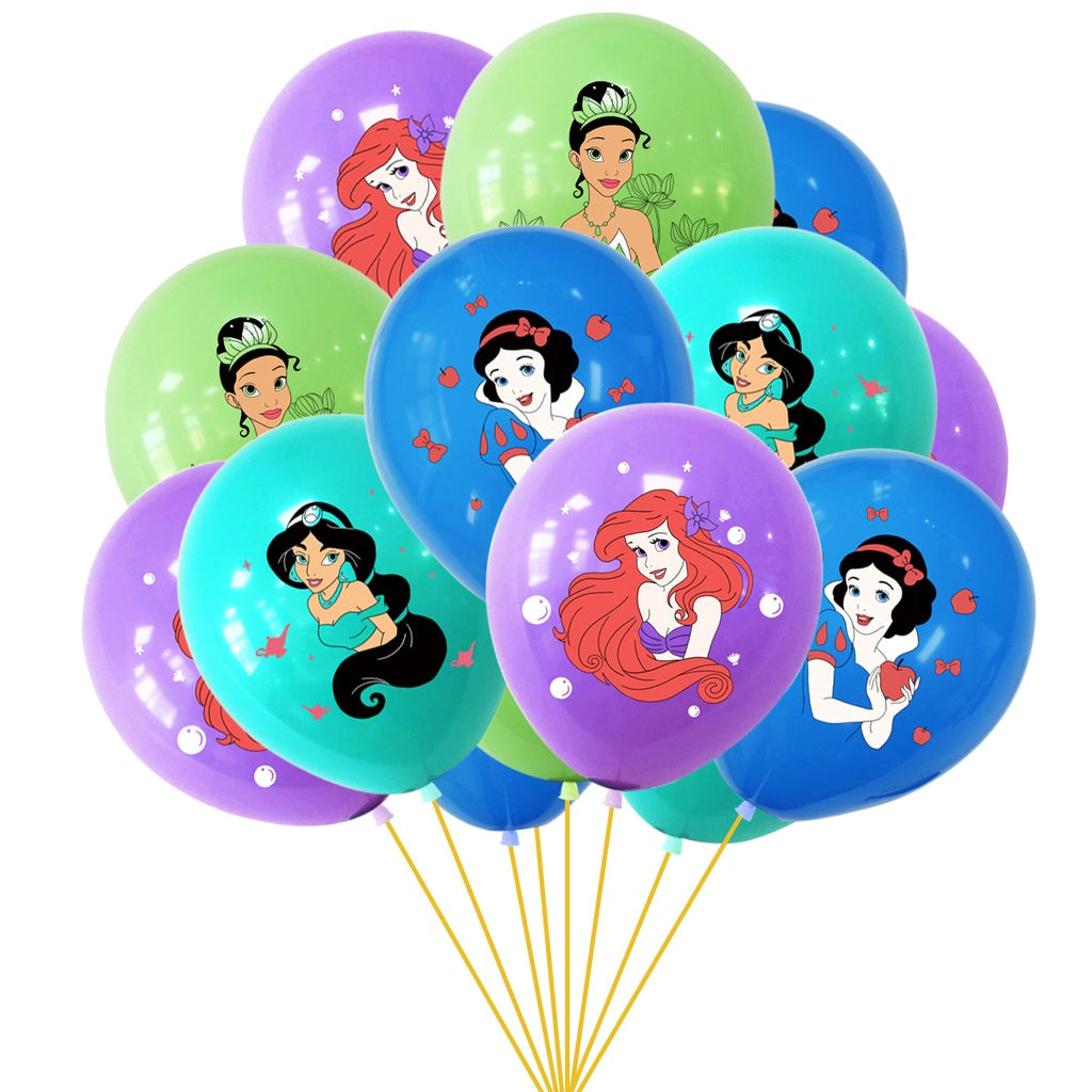 Princess Theme Ariel Snow White Belle Cinderella Party Decoration package