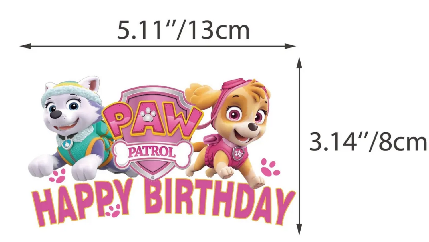 Paw Patrol Girls Edition Pink Party Decoration package