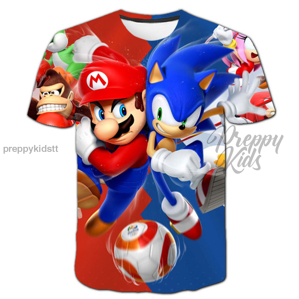 Sonic 3D Hedgehog Mario Vs Tshirt Hoodies
