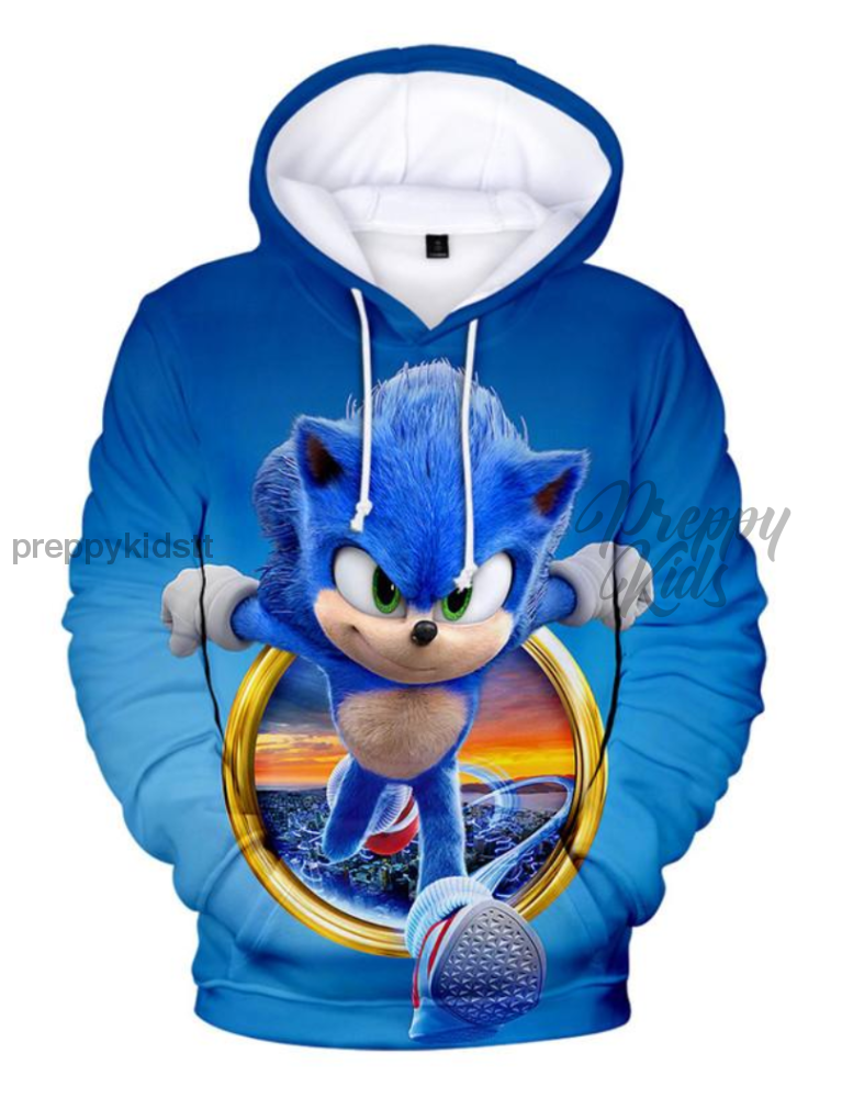 Sonic 3D Hoodie (Rich Blue) Hoodies